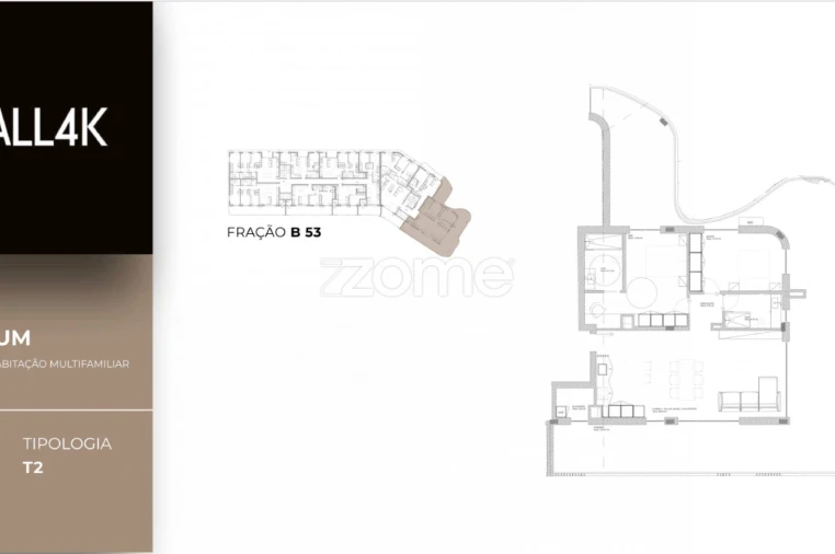 Apartamento T2 para Venda em Oliveira do Douro Planta 1