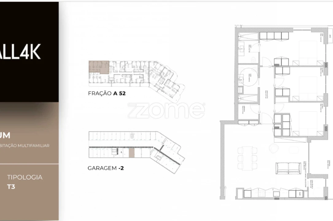 Apartamento T3 para Venda em Oliveira do Douro Planta 2