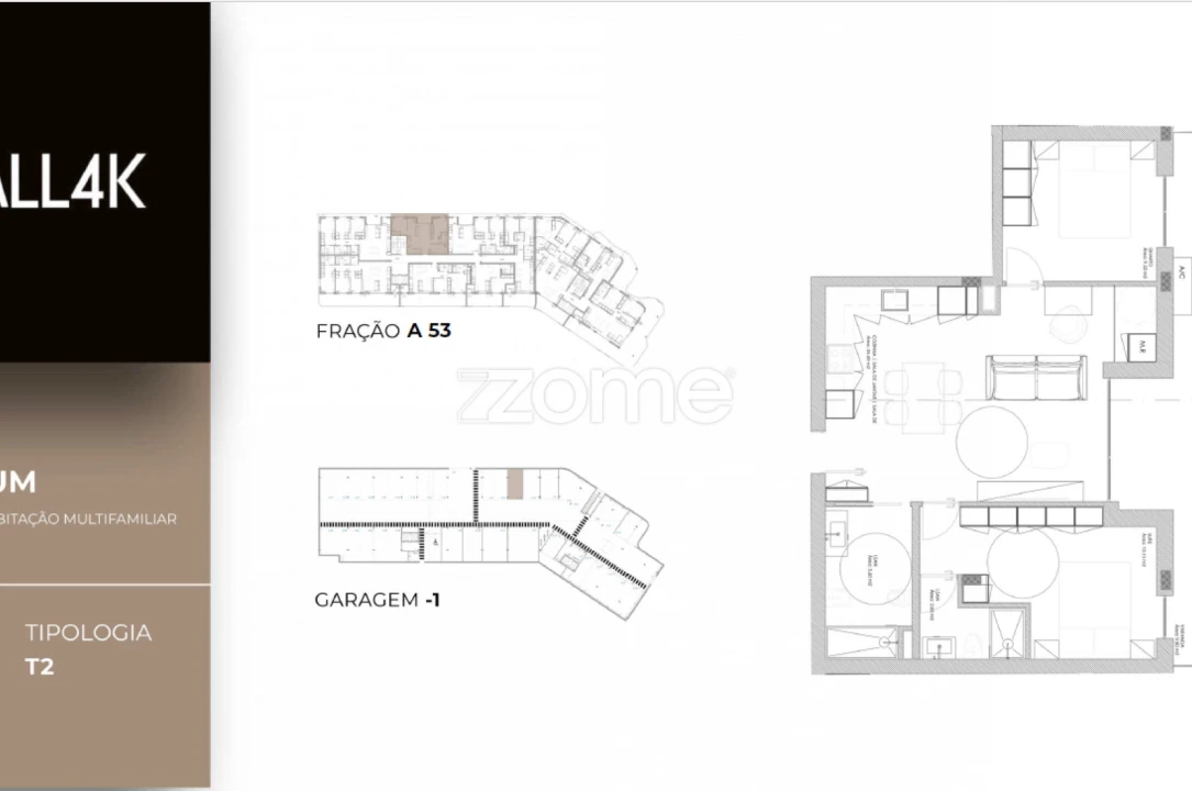 Apartamento T2 para Venda em Oliveira do Douro Planta 2