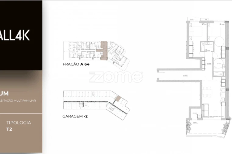Apartamento T2 para Venda em Oliveira do Douro Planta 1