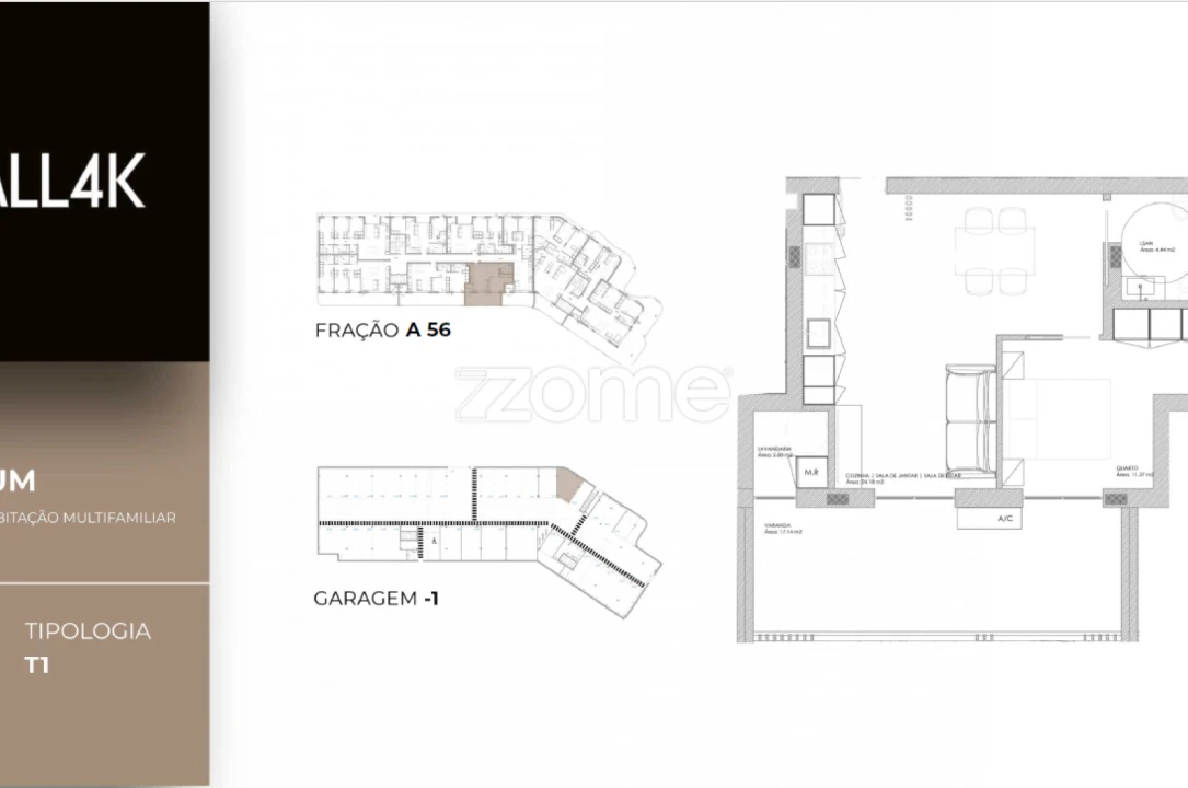 Apartamento T1 para Venda em Oliveira do Douro Planta 2