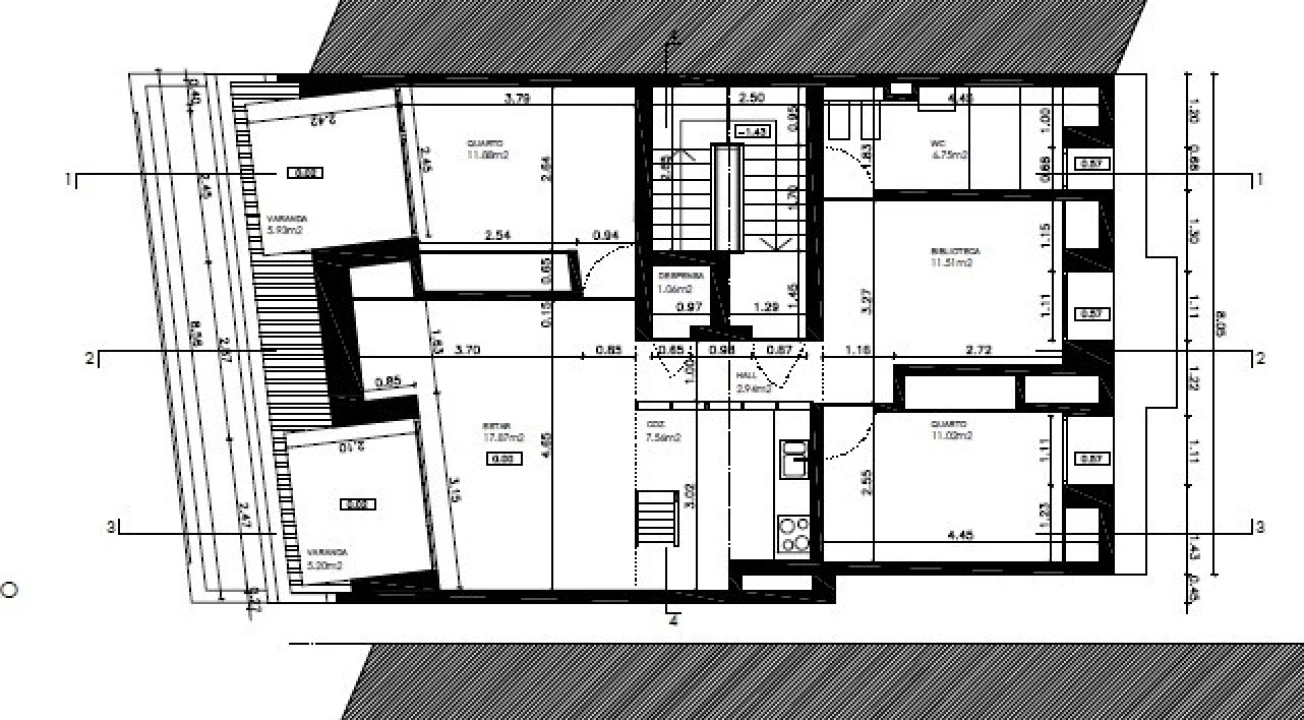Apartamento T2 para Arrendamento em Santo António Planta 2