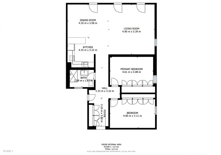 Apartamento T2 para Venda em Alhandra, São João dos Montes e Calhandriz Planta 1