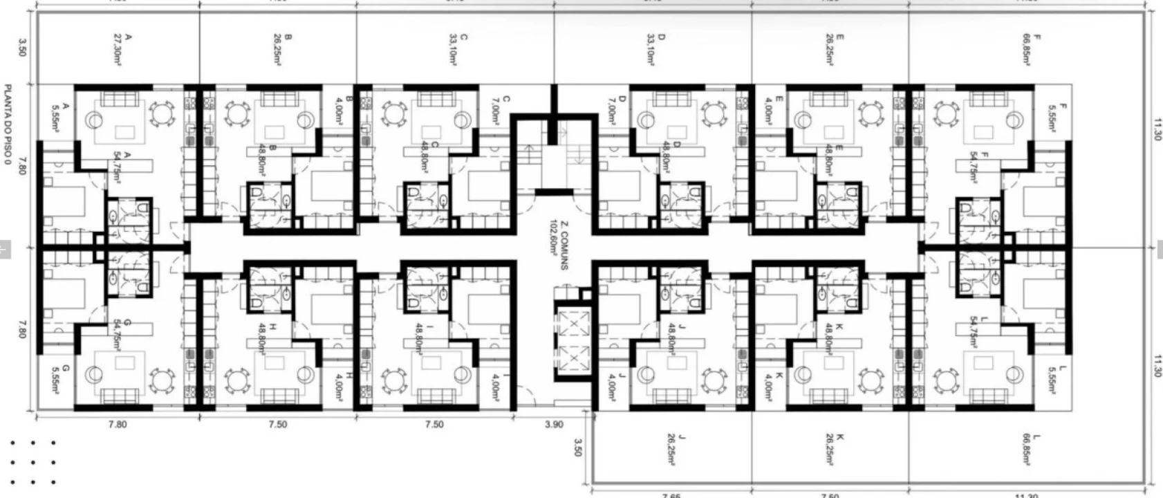 Apartamento T1 para Venda em Alfena Planta 4
