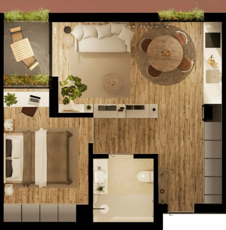 Apartamento T1 para Venda em Alfena Planta 1