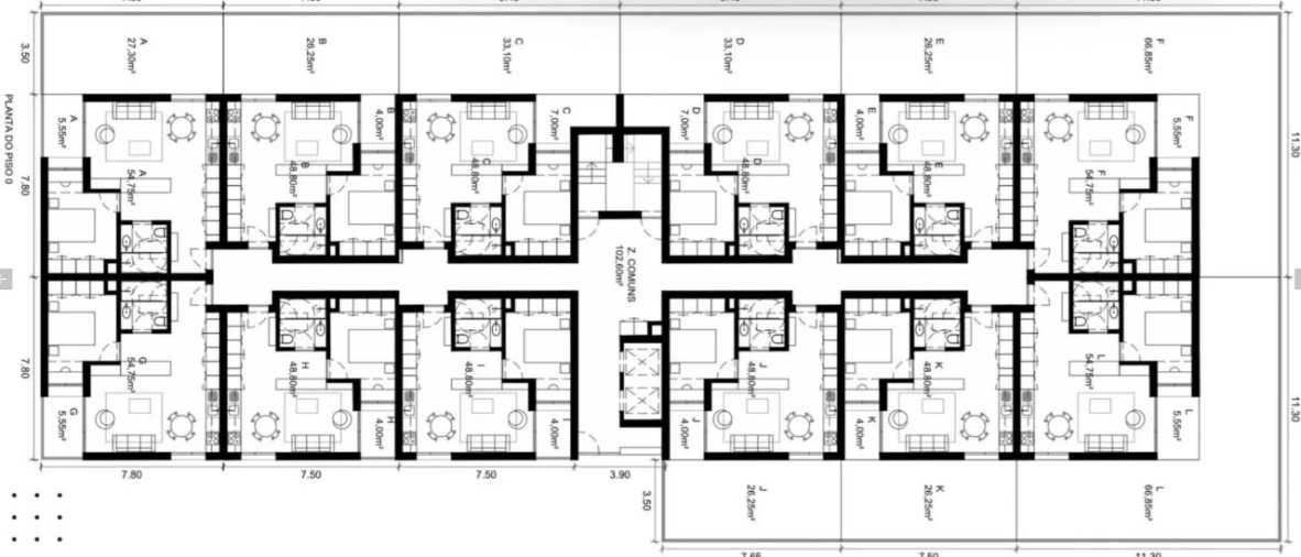Apartamento T1 para Venda em Alfena Planta 4