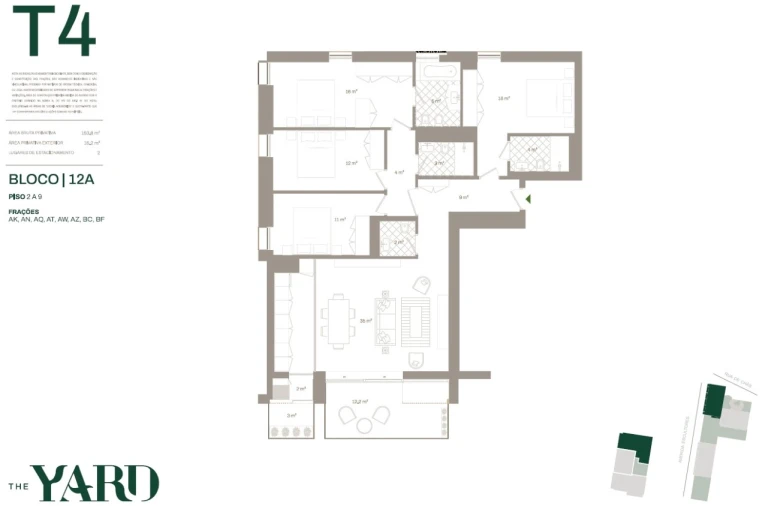 Apartamento T4 para Venda em Santa Marinha e São Pedro da Afurada Planta 1