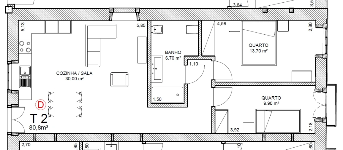 Apartamento T2 para Venda em O. Azeméis, Riba-Ul, Ul, Macinhata Seixa, Madail Planta 1