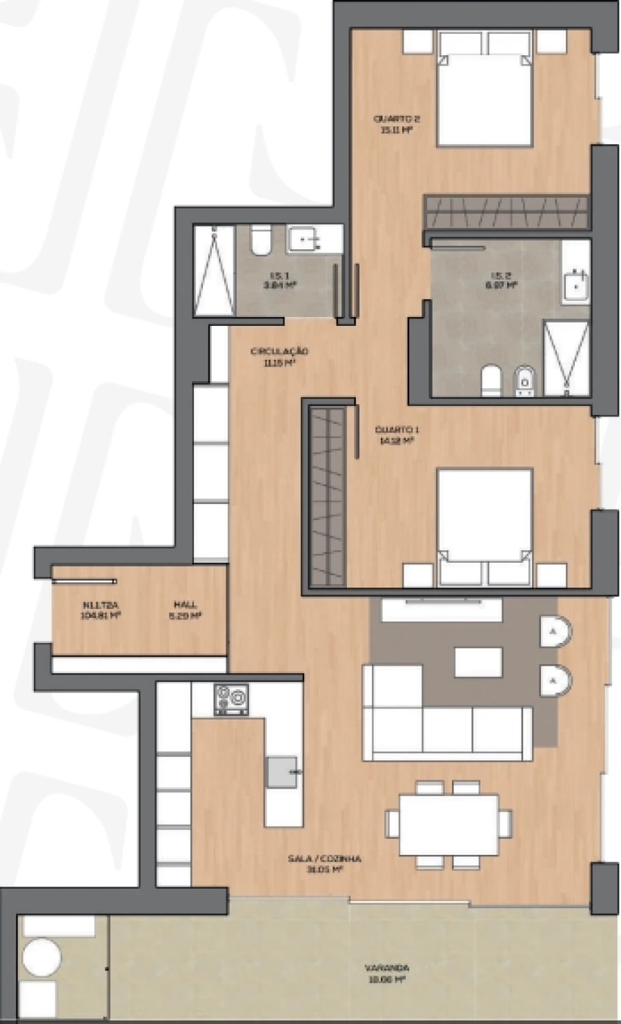 Apartamento T2 para Venda em Glória e Vera Cruz Foto 22