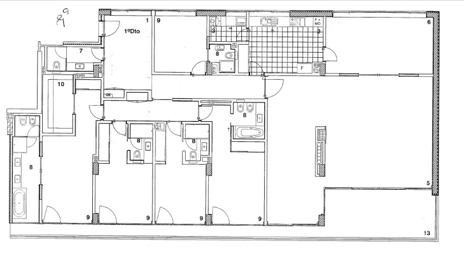Apartamento T5 para Arrendamento em Lordelo do Ouro e Massarelos Planta 1