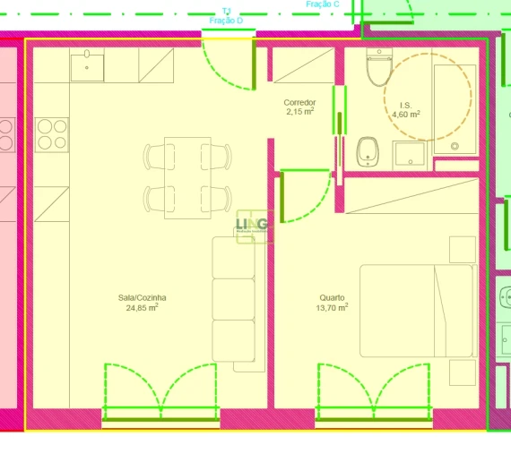 Apartamento T1 para Venda em Covilhã e Canhoso Foto 9