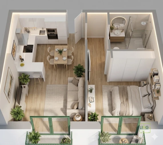 Apartamento T1 para Venda em Covilhã e Canhoso Foto 3