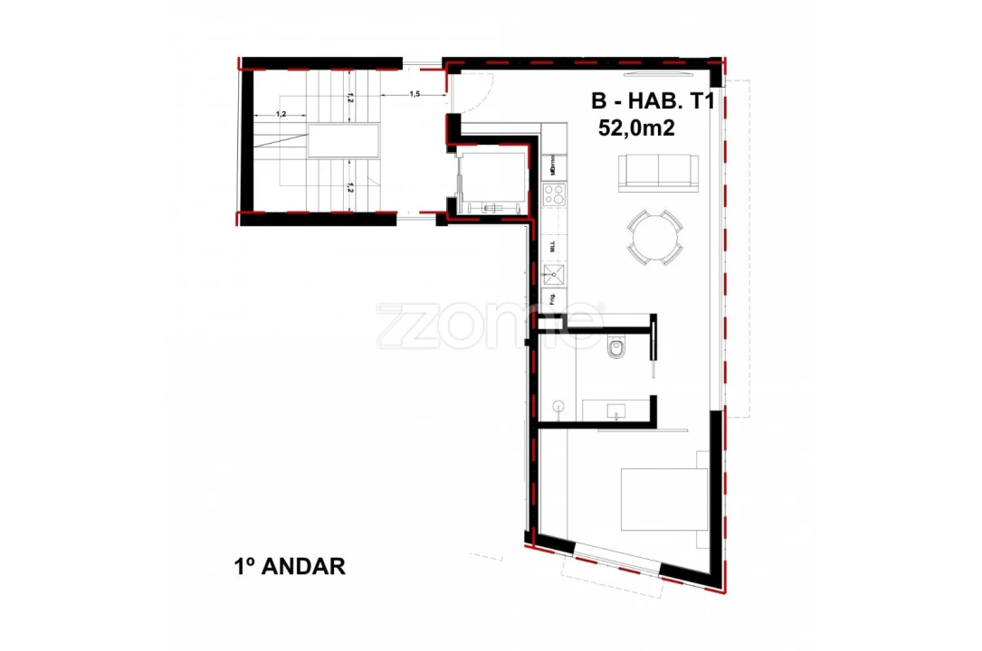 Apartamento T1 para Venda em Campanhã Foto 1