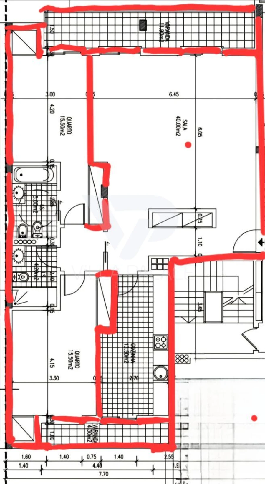 Apartamento T2 para Arrendamento em Carcavelos e Parede Foto 23