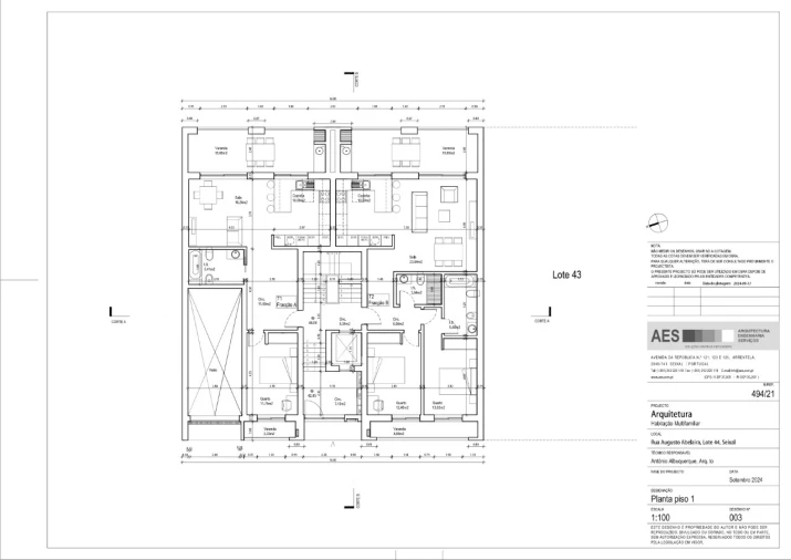 Apartamento T2 para Venda em Corroios Planta 1