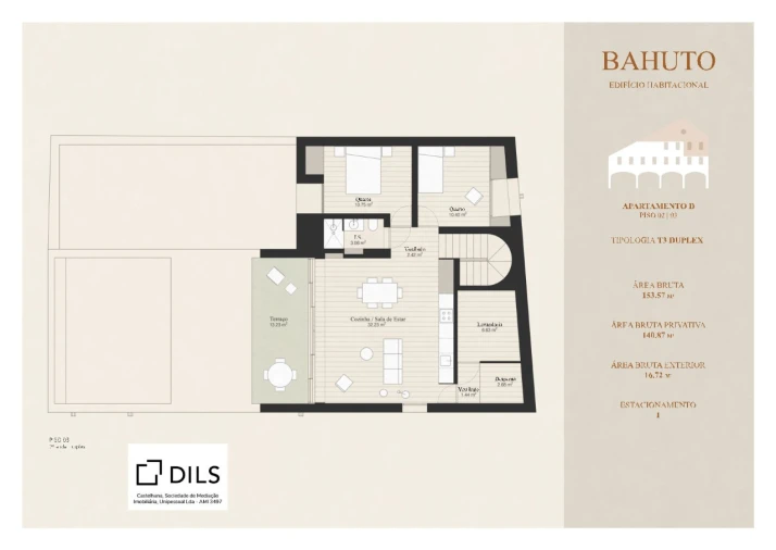 Apartamento T3 para Venda em Campo de Ourique Planta 2