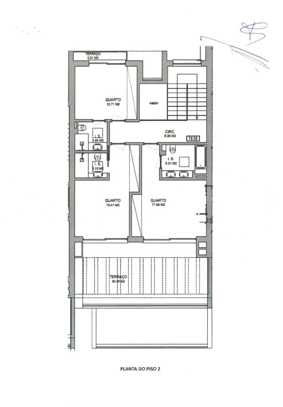 Moradia T4 para Venda em Quarteira Planta 2