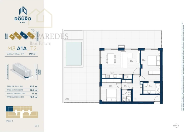 Apartamento T2 para Venda em Santa Marinha e São Pedro da Afurada Foto 50