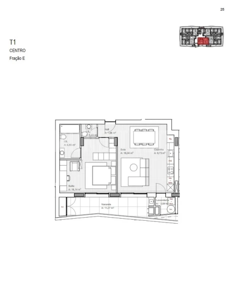 Apartamento T1 para Venda em Ferreiros e Gondizalves