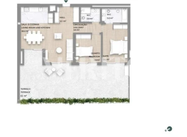 Apartamento T2 para Venda em Cidade da Maia
