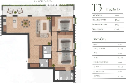 Apartamento T3 para Venda em Lordelo do Ouro e Massarelos
