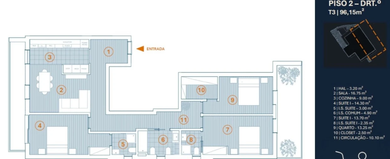 Apartamento T3 para Venda em Ericeira Planta 1