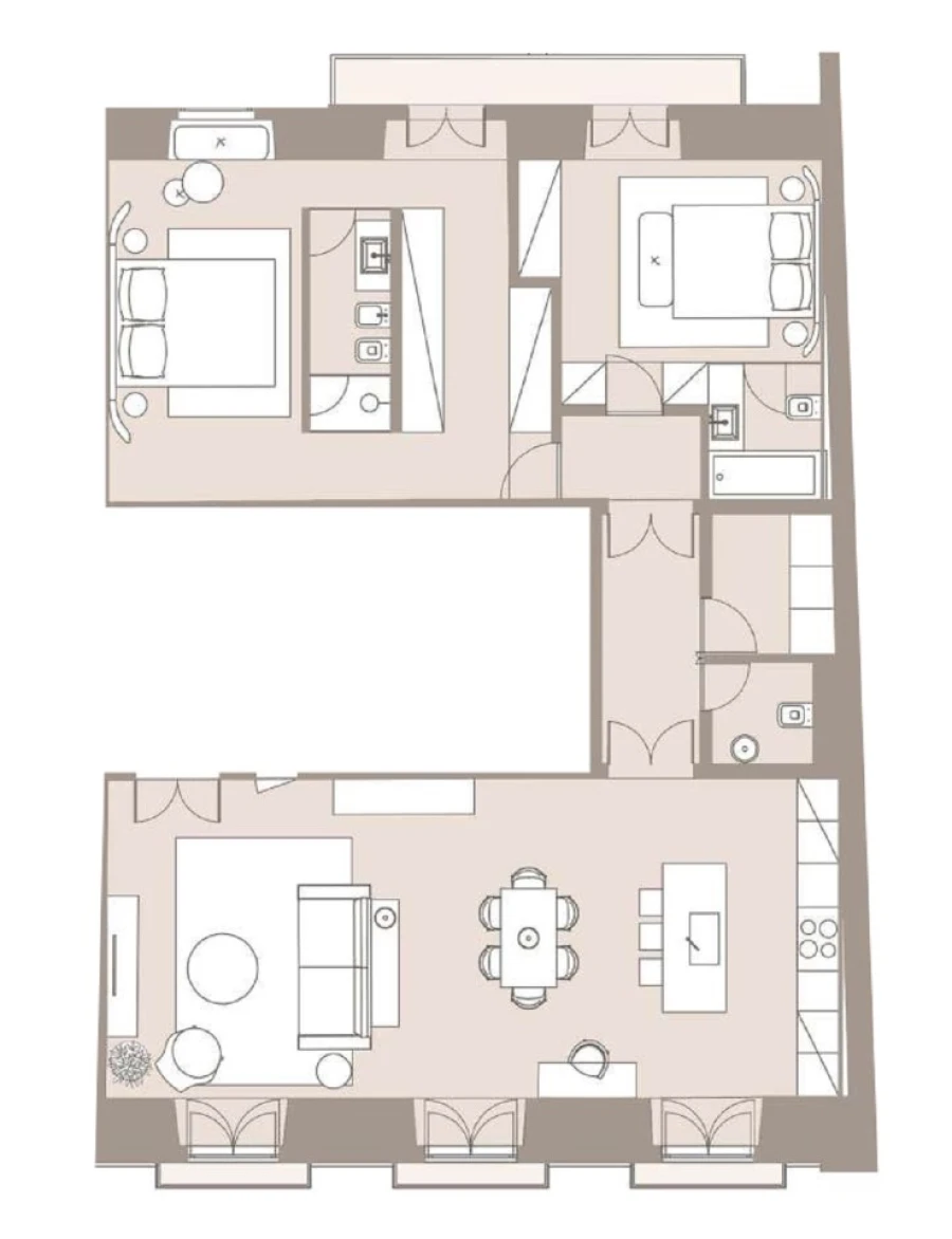 Apartamento T2 para Venda em Santa Maria Maior Planta 1