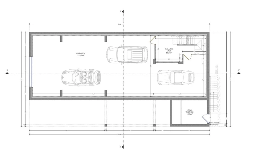 Moradia T4 para Venda em Montenegro Planta 1