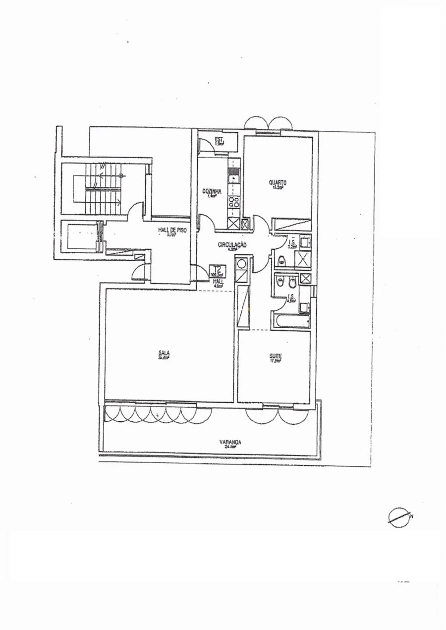 Apartamento T2 para Venda em Lagos (São Sebastião e Santa Maria) Planta 1