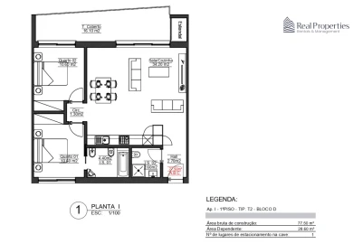 Apartamento T2 para Venda em Quarteira