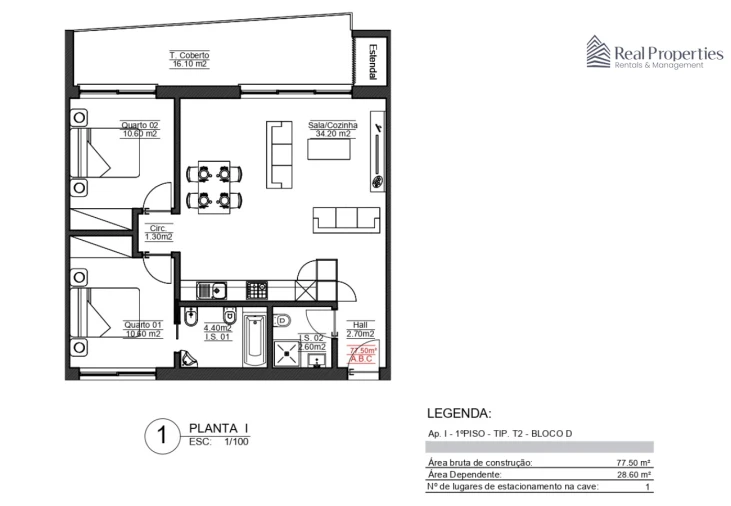 Apartamento T2 para Venda em Quarteira Foto 33