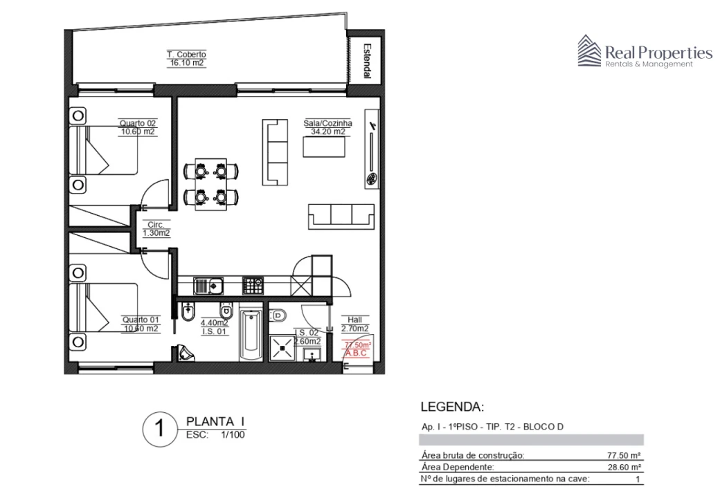 Apartamento T2 para Venda em Quarteira Foto 33