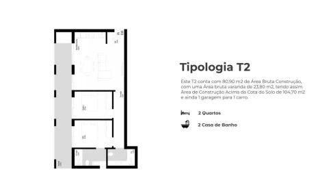 Apartamento T3 para Venda em Pedrouços
