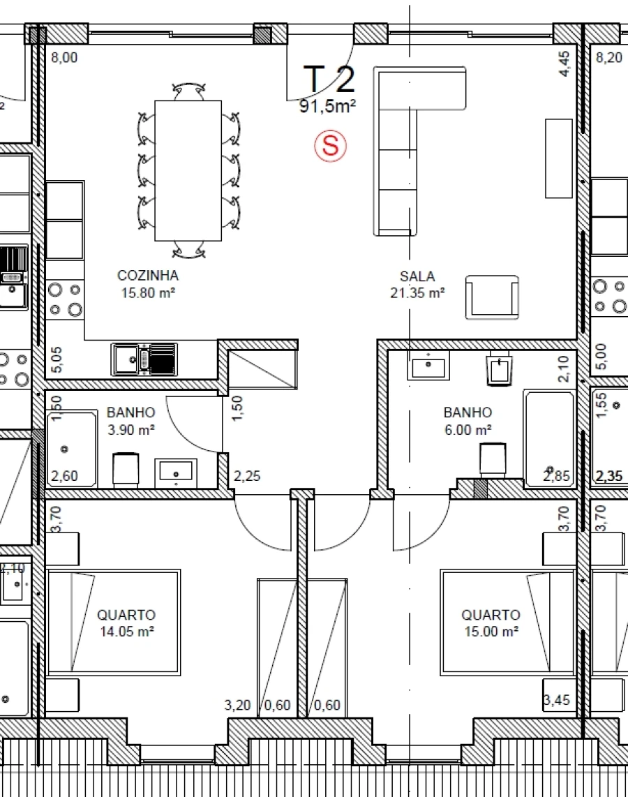Apartamento T2 para Venda em O. Azeméis, Riba-Ul, Ul, Macinhata Seixa, Madail Planta 1