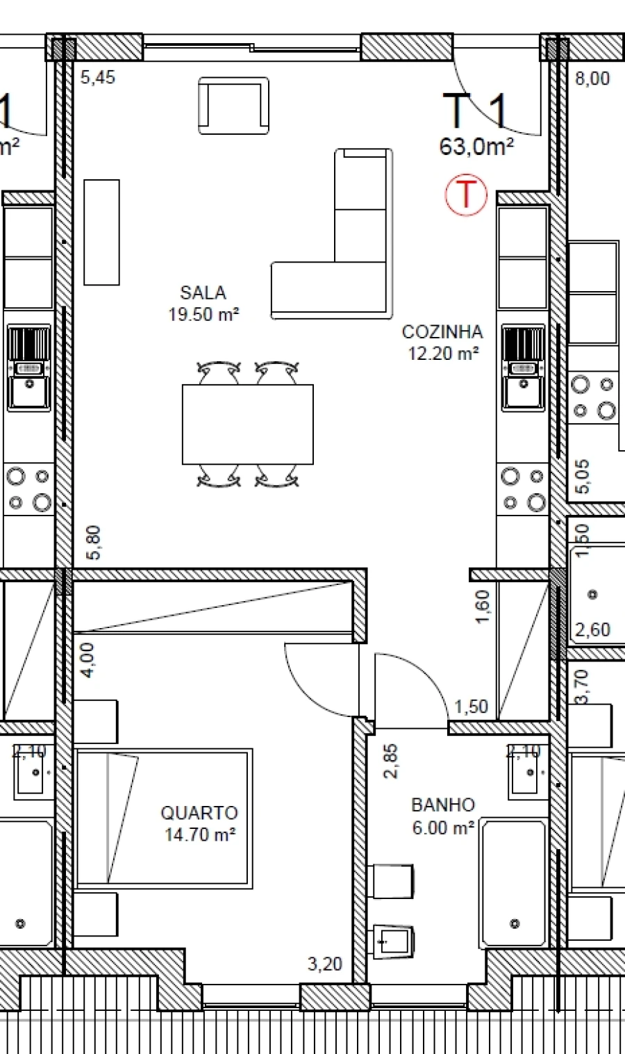 Apartamento T1 para Venda em O. Azeméis, Riba-Ul, Ul, Macinhata Seixa, Madail Planta 1