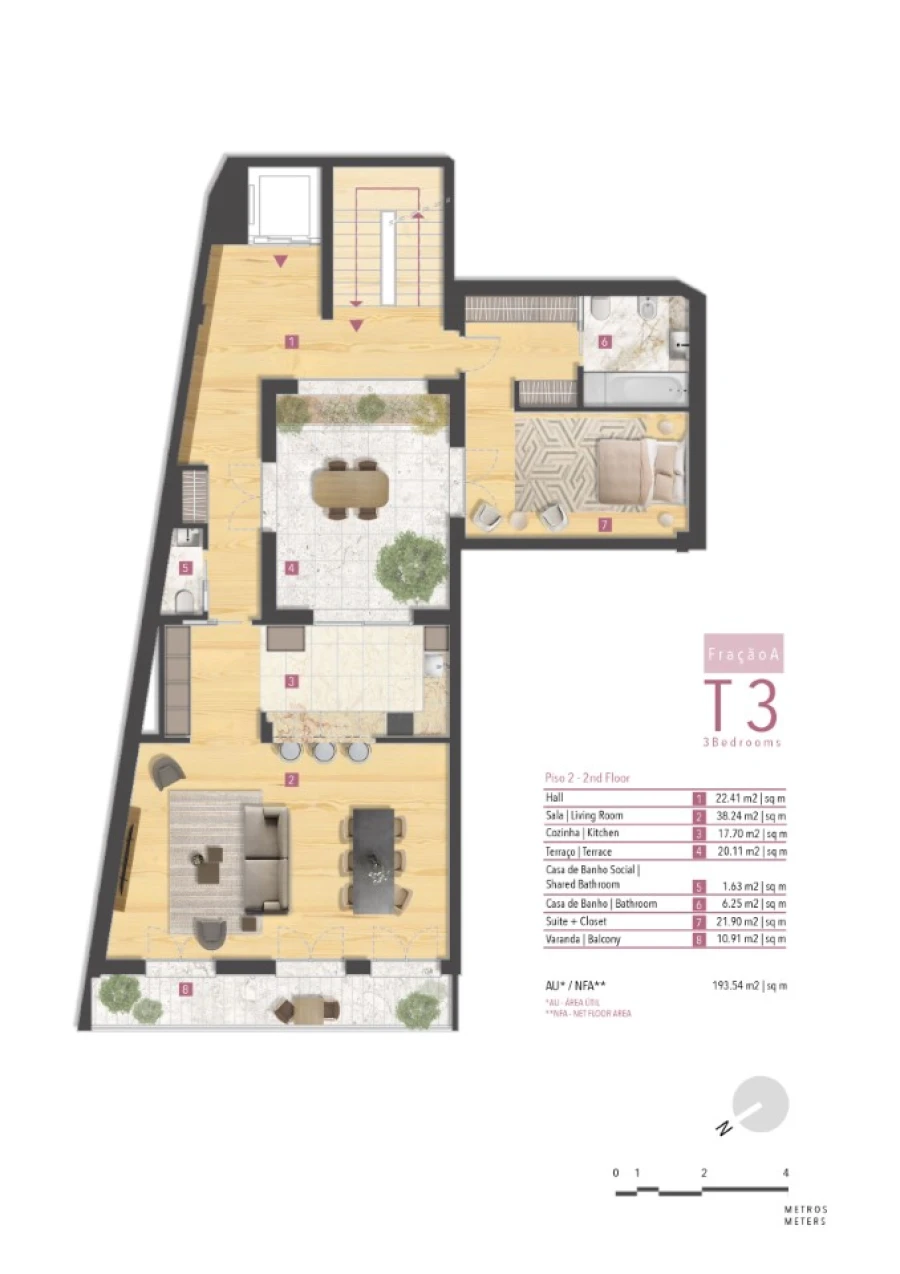 Apartamento T4 para Venda em Póvoa de Santo Adrião e Olival Basto Planta 1