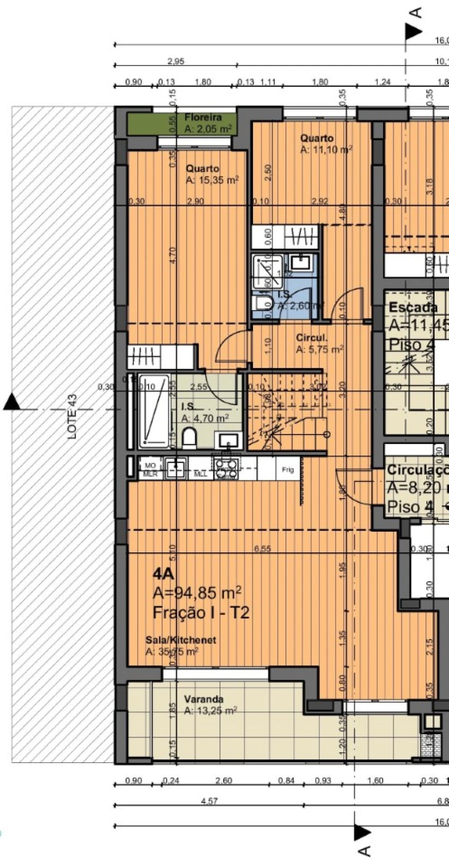 Apartamento T2 para Venda em Montijo e Afonsoeiro Planta 1