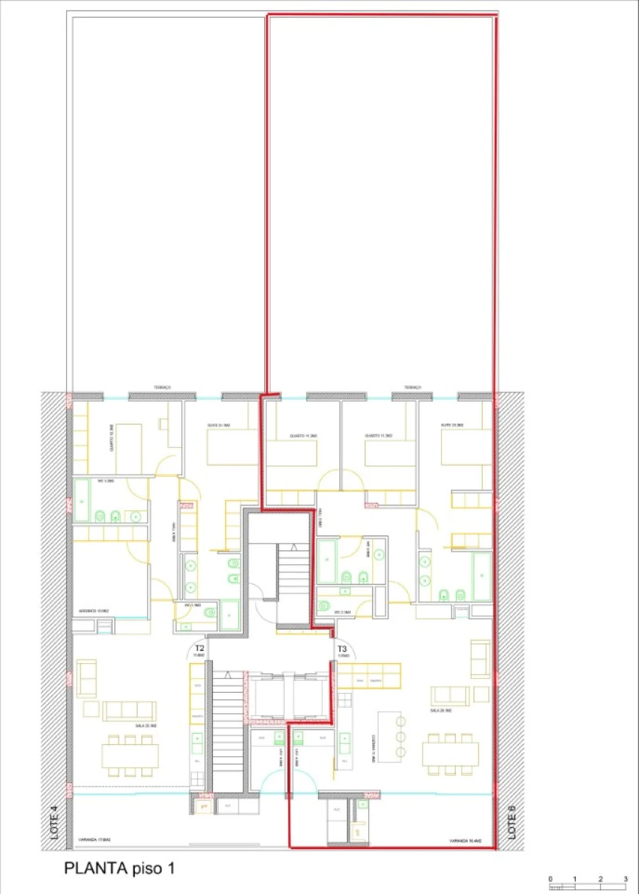 Apartamento T3 para Venda em Ferreiros e Gondizalves Planta 1