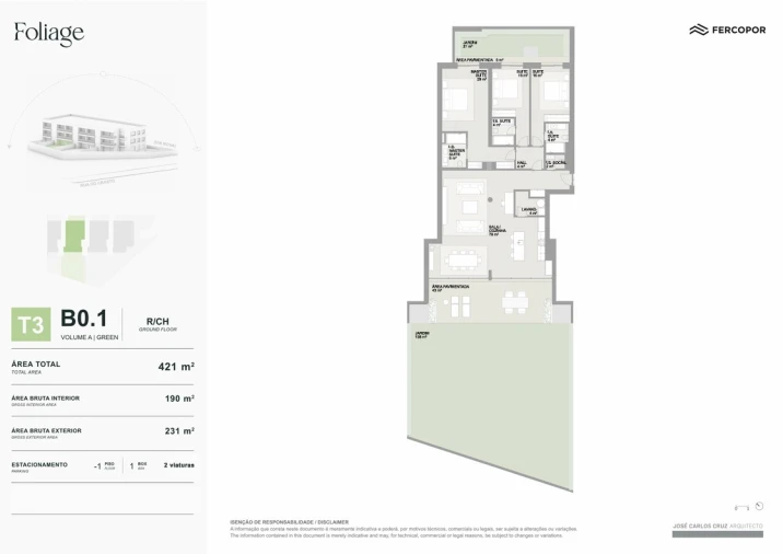 Apartamento T3 para Venda em Aldoar, Foz do Douro e Nevogilde Planta 1