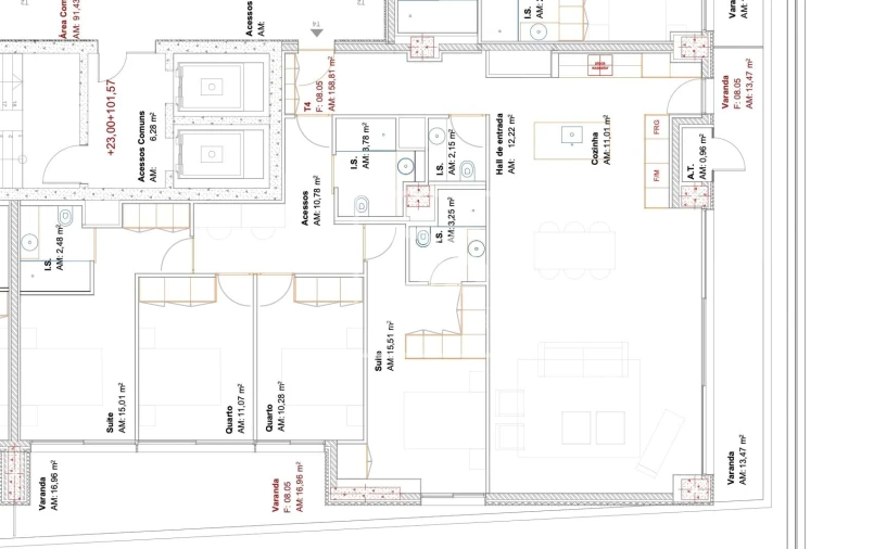 Apartamento T4 para Venda em Ramalde Planta 1