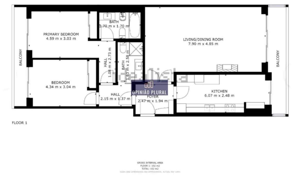 Apartamento T2 para Venda em São Felix da Marinha Foto 22