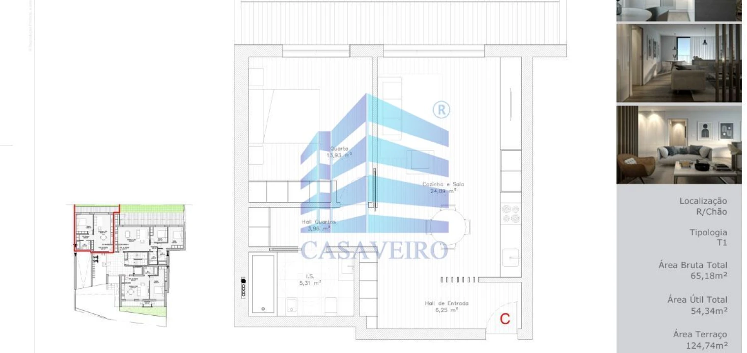 Apartamento T1 para Venda em Glória e Vera Cruz Foto 1