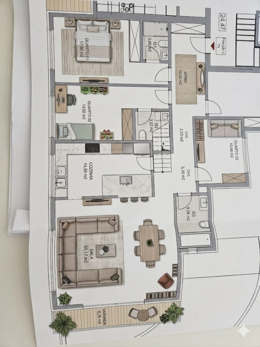 Apartamento T4 para Venda em Tavira (Santa Maria e Santiago) Planta 1