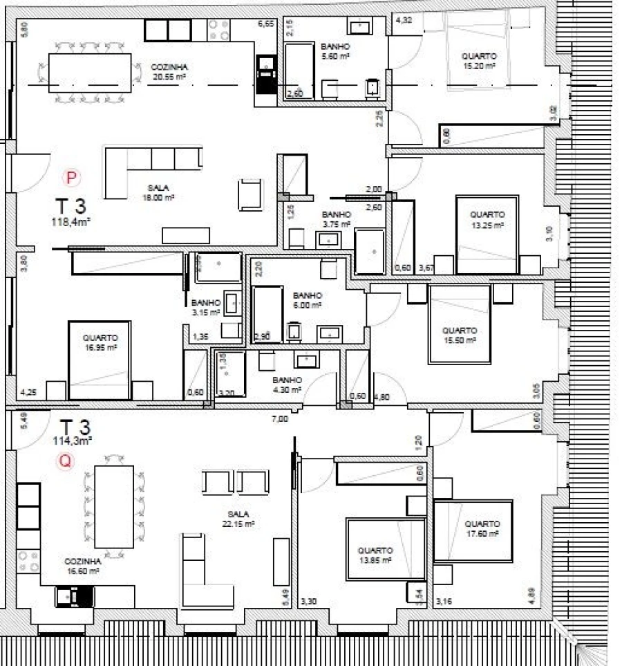 Apartamento T3 para Venda em O. Azeméis, Riba-Ul, Ul, Macinhata Seixa, Madail Planta 3