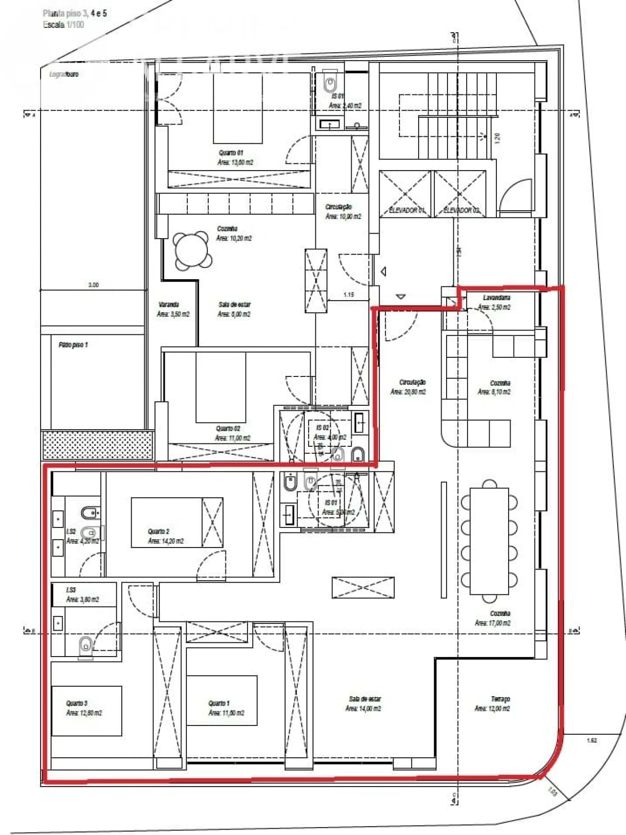 Apartamento T3 para Venda em Faro (Sé e São Pedro) Foto 13