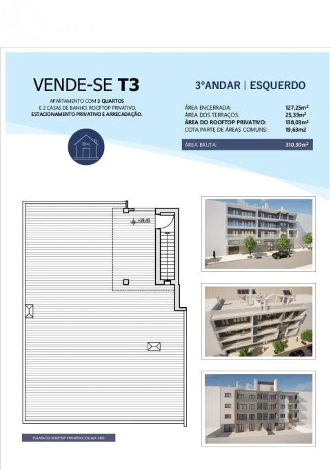 Apartamento T3 para Venda em Montenegro