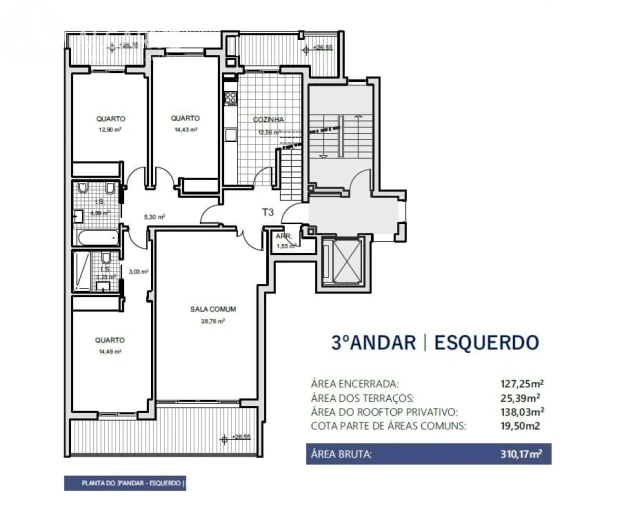 Apartamento T3 para Venda em Montenegro Foto 12