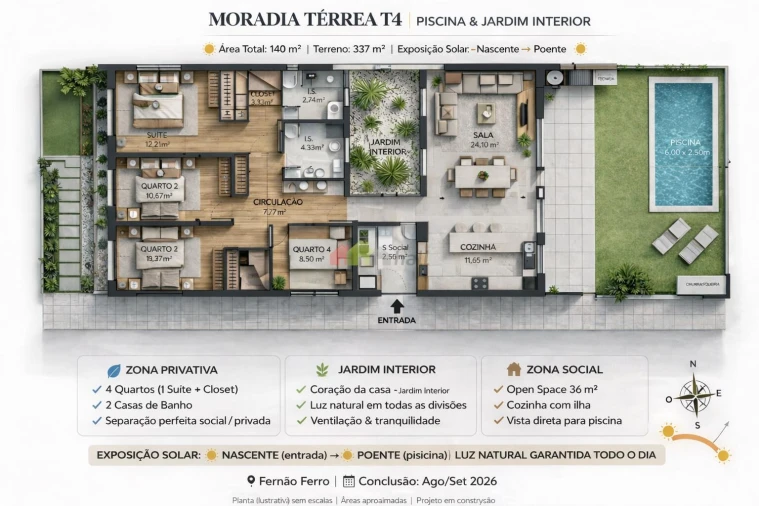 Moradia T4 para Venda em Fernao Ferro Foto 1