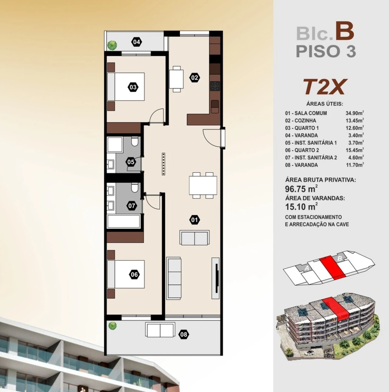 Apartamento T2 para Venda em Camara de Lobos Foto 12