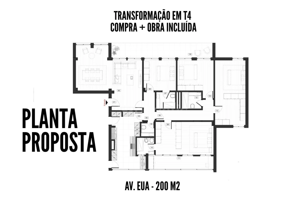 Apartamento T4 para Venda em Alvalade Foto 1
